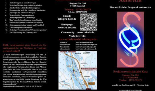 Neuer Flyer „Autorecht“ steht zum kostenlosen Download bereit!